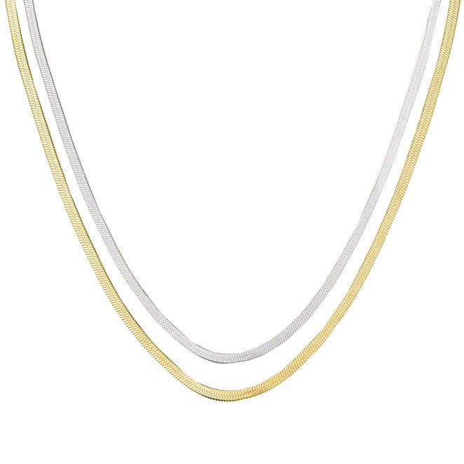 Rosefield Ketting Snake Necklace Duo Tone JNSCD-J676 Duo Tone