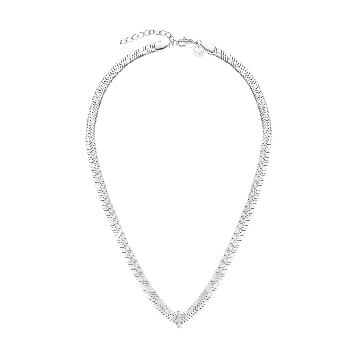 Rosefield Ketting Large Snake Necklace with Crystals JNSCS-J1188 Goudkleurig