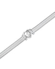 Rosefield Ketting Snake Heart Choker White Crystal Zilverkleurig Rhodium Plated Stainless Steel Dames - JNSWS-J1003