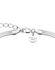 Rosefield Ketting Snake Heart Choker White Crystal Zilverkleurig Rhodium Plated Stainless Steel Dames - JNSWS-J1003