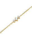 Rosefield Ketting Triple Crystals Goudkleurig Verguld 14K Goud Stainless Steel Dames - JNTCG-J1015