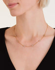 Rosefield Ketting Triple Crystals Goudkleurig Verguld 14K Goud Stainless Steel Dames - JNTCG-J1015