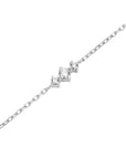 Rosefield Ketting Triple Crystals Zilverkleurig Rhodium Plated Stainless Steel Dames - JNTCS-J1016