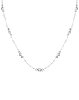 Rosefield Ketting Triple Crystals Zilverkleurig Rhodium Plated Stainless Steel Dames - JNTCS-J1016