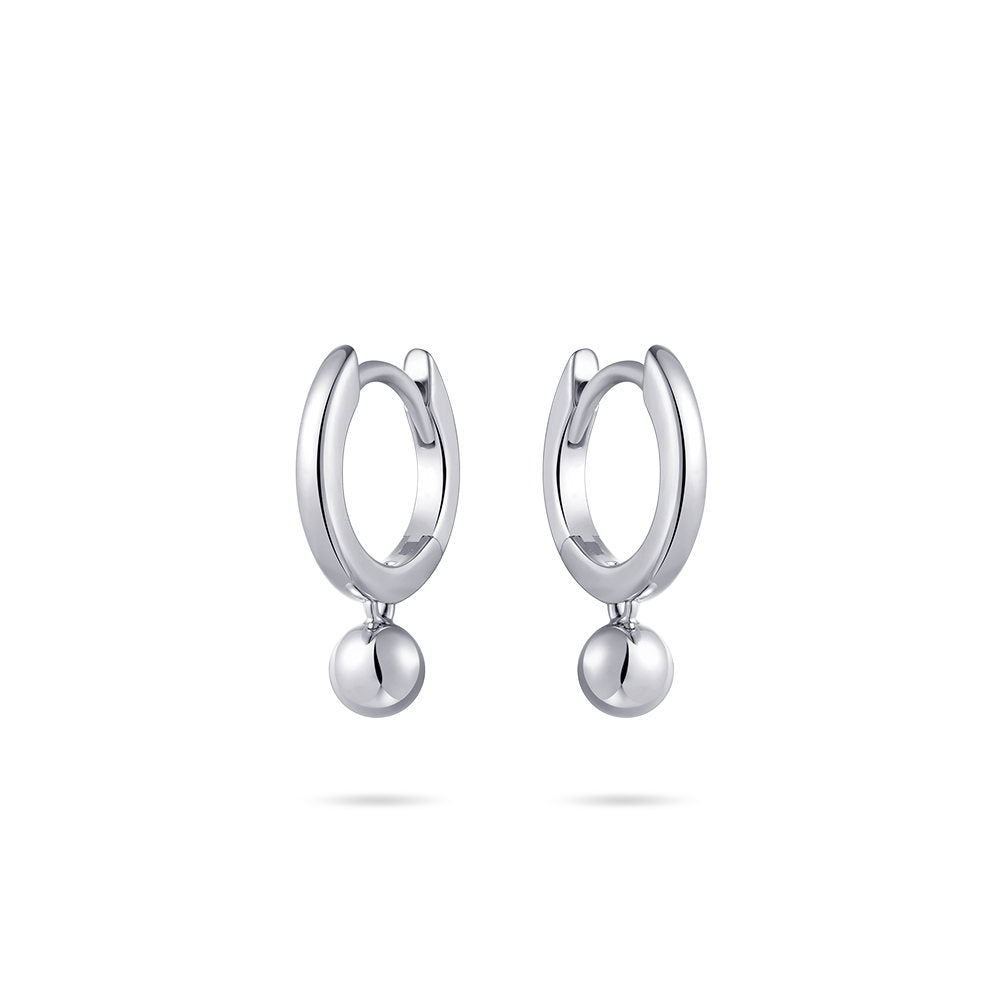 Gisser Oorringen Zilver Gerhodineerd – KC1033