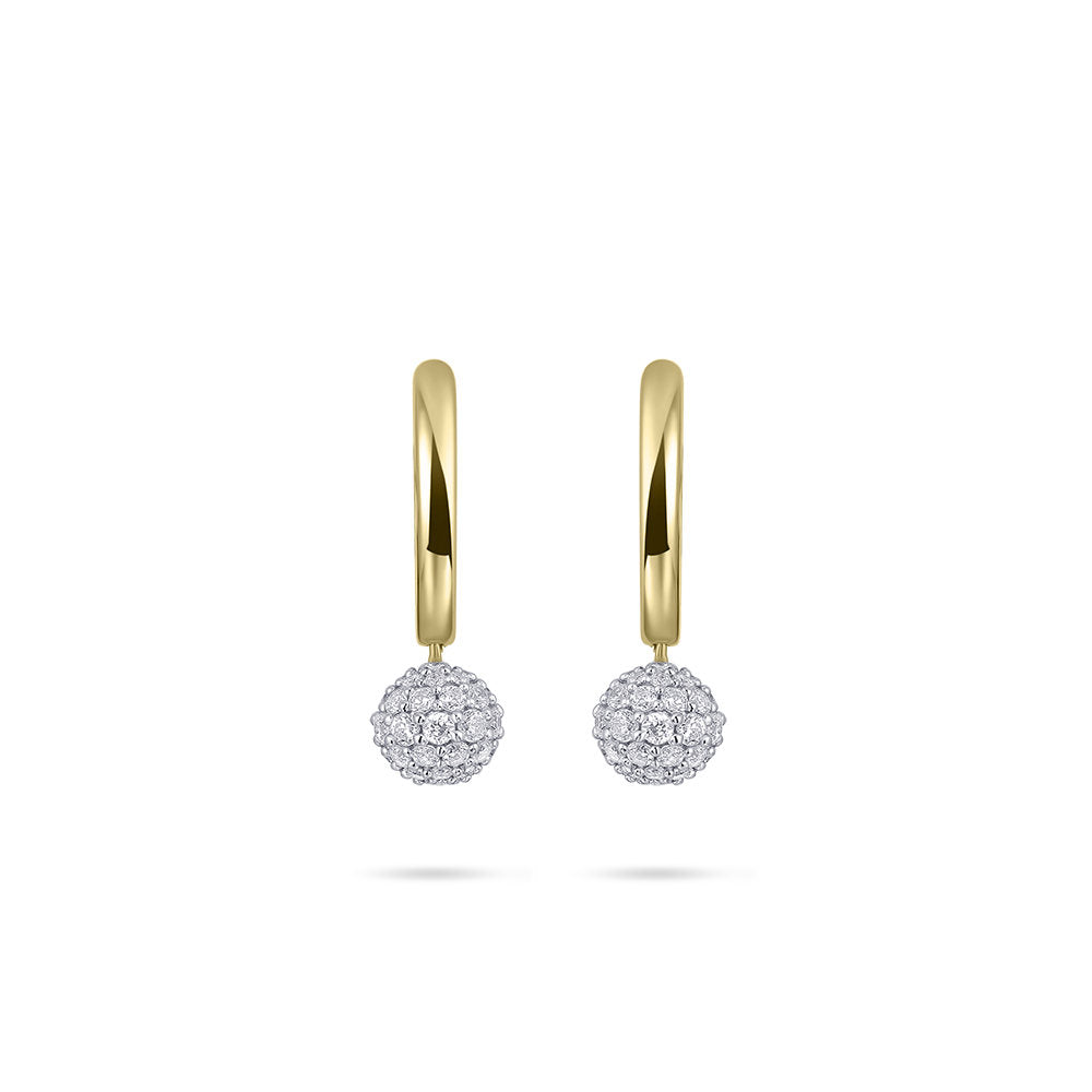Gisser Oorringen Zilver Geel Verguld Zirkonia Wit – KC1034Y – foto 2