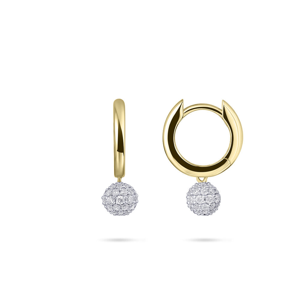 Gisser Oorringen Zilver Geel Verguld Zirkonia Wit – KC1034Y – foto 3