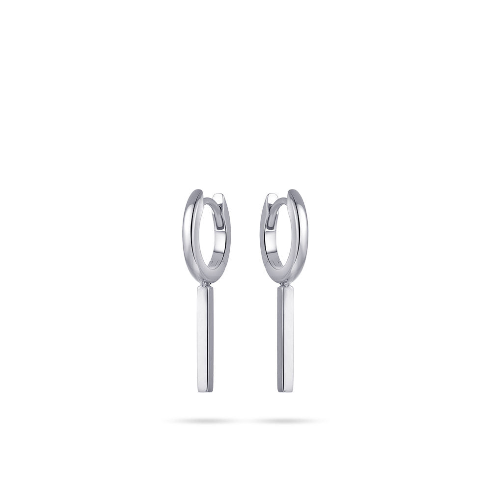 Gisser Oorringen Zilver Gerhodineerd – KC1035