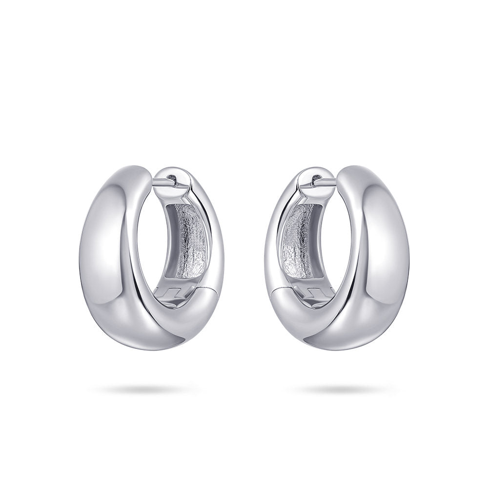 Gisser Oorringen Zilver Gerhodineerd – KC1038