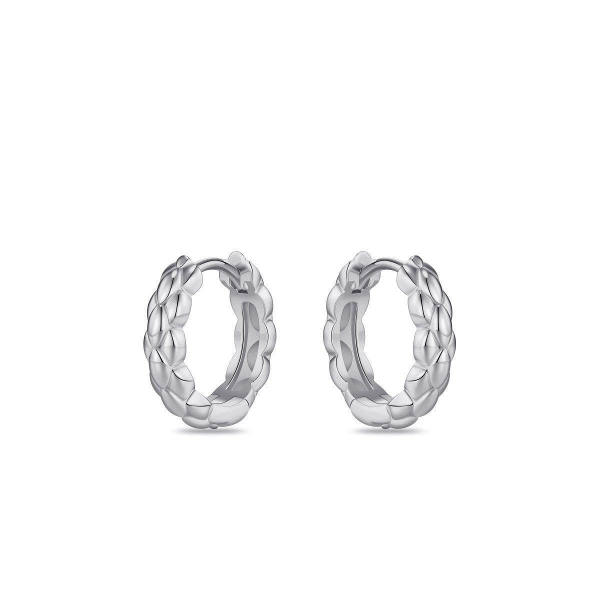 Gisser Oorringen Zilver Gerhodineerd – KC1055