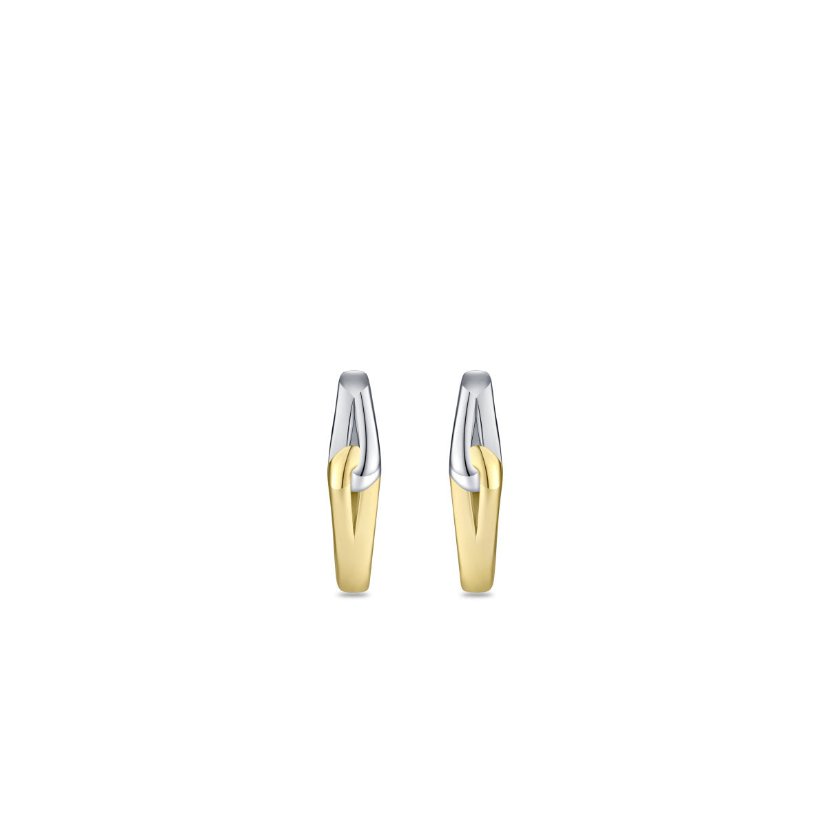 Gisser Oorringen Zilver Verguld Bicolor – KC1060Y – foto 2
