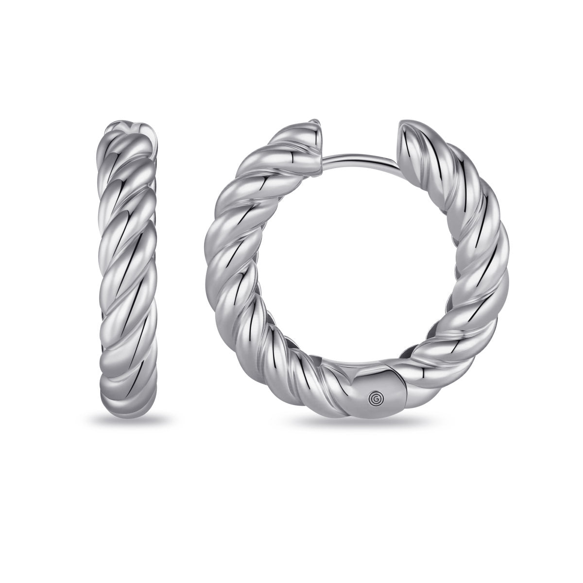 Gisser Oorringen Zilver Gerhodineerd – KC1066/26 – foto 3