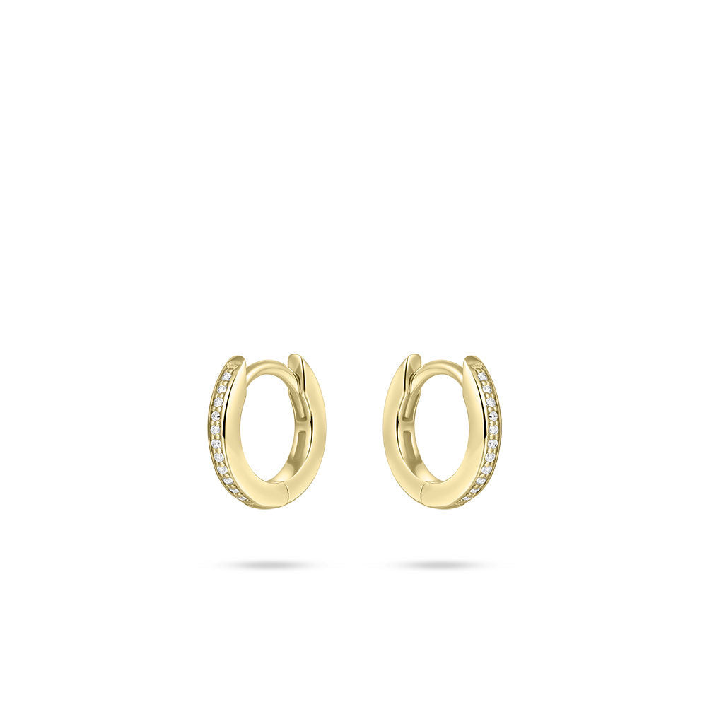 Gisser Oorringen Zilver Geel Verguld Zirkonia Wit – KCD2/12Y