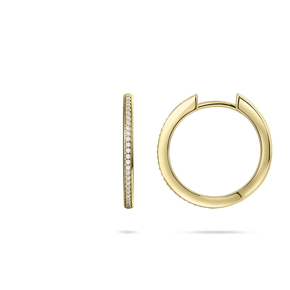 Gisser Oorringen Zilver Geel Verguld Zirkonia Wit – KCD2/20Y – foto 3