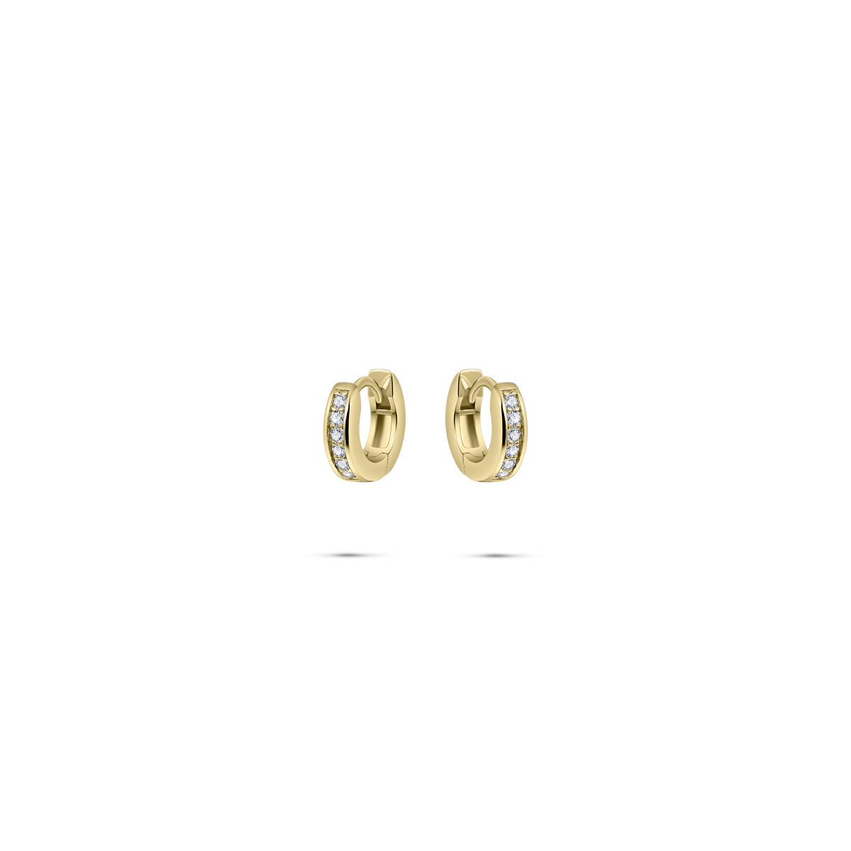 Gisser Oorringen Zilver Geel Verguld Zirkonia Wit – KCD3/12Y