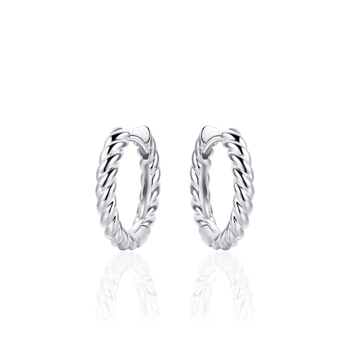 Gisser Oorringen Zilver Gerhodineerd – KCJ3/18