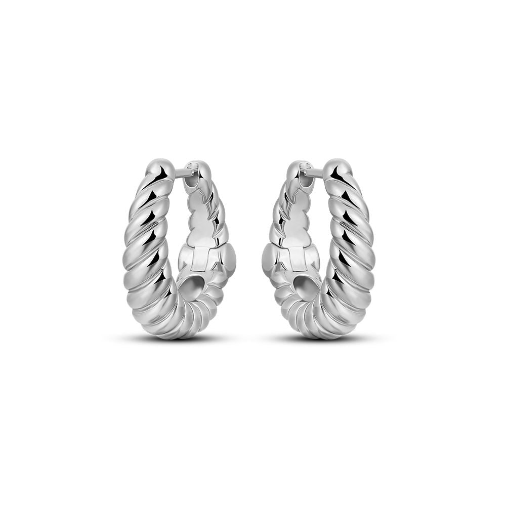 Gisser Oorringen Zilver Gerhodineerd – KCJ6/18
