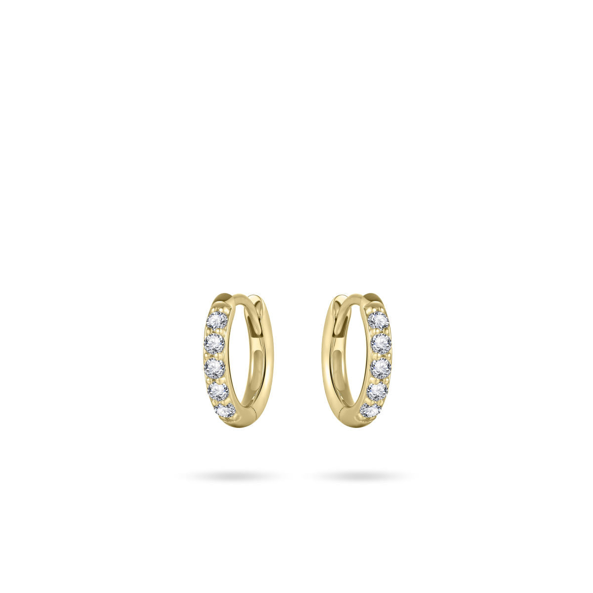 Gisser Oorringen Zilver Geel Verguld Zirkonia Wit – KCK2/12Y