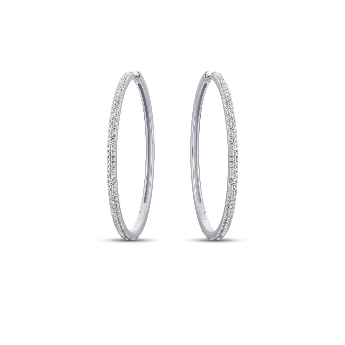 Gisser Oorbellen Zilver Gerhodineerd Zirkonia Wit – KCS2/40