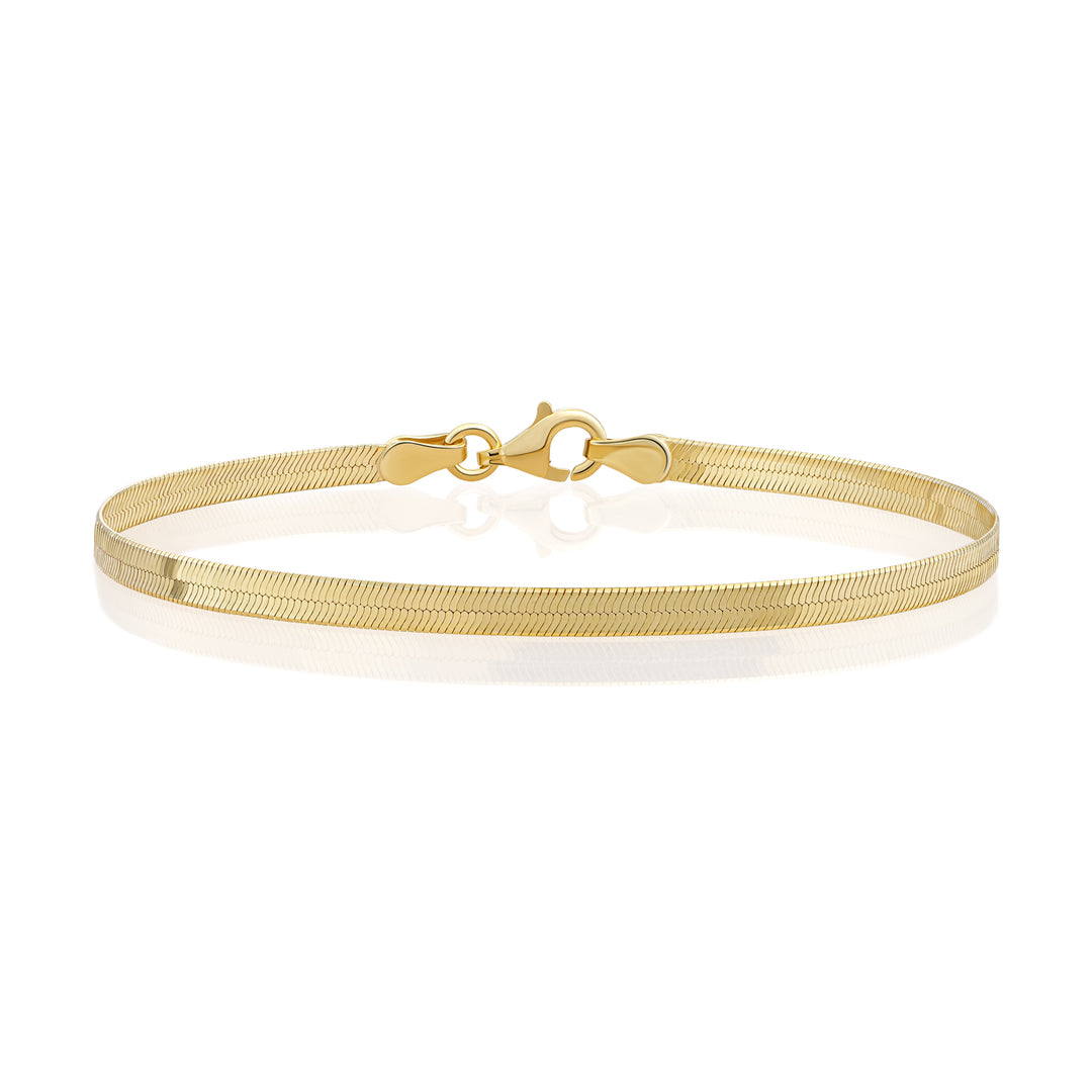 Sparkling Jewels Armband Herringbone Chain LK-HBG Goudkleurig