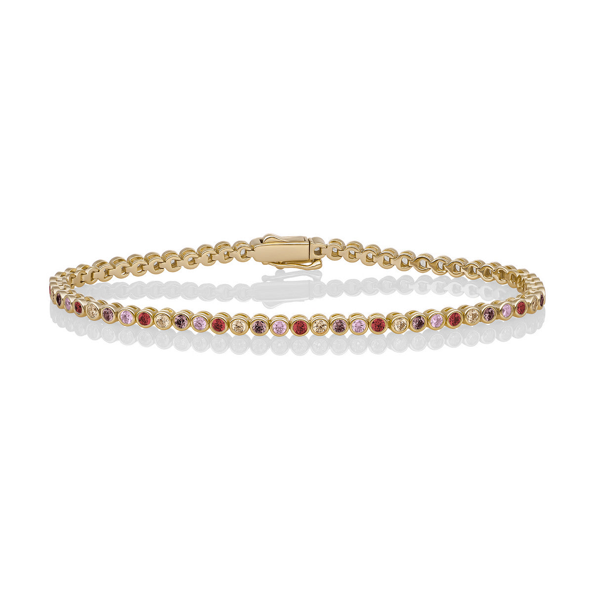Sparkling Jewels Armband Zirkonia LK-TBG-02-S-MULTI02 Goudkleurig