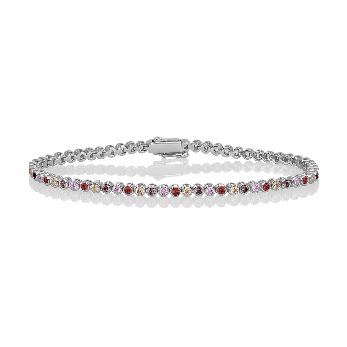 Sparkling Jewels Armband Zirkonia LK-TBS-02-S-MULTI02 Zilverkleurig