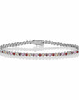 Sparkling Jewels Armband Tennis Round Multi CZ Silver Small LK-TBS-02-S-MULTI02
