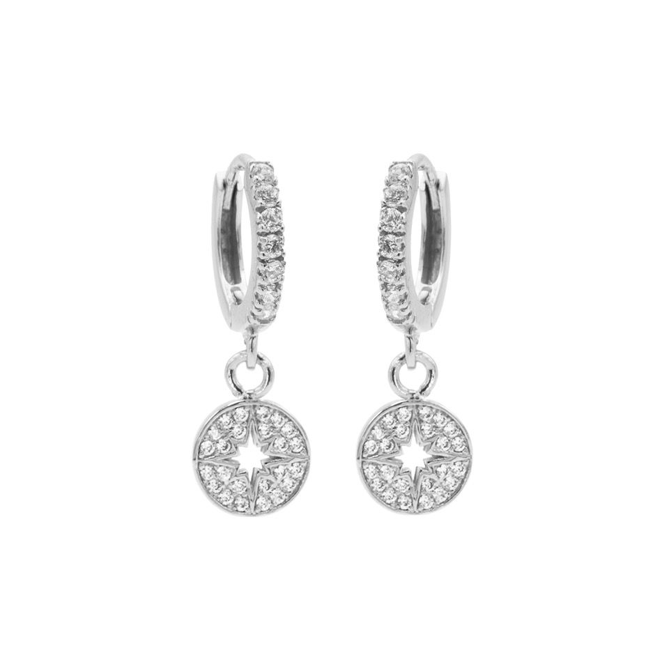 Karma Zirconia Hinged Hoops Symbols Morningstar M2955H oorbellen
