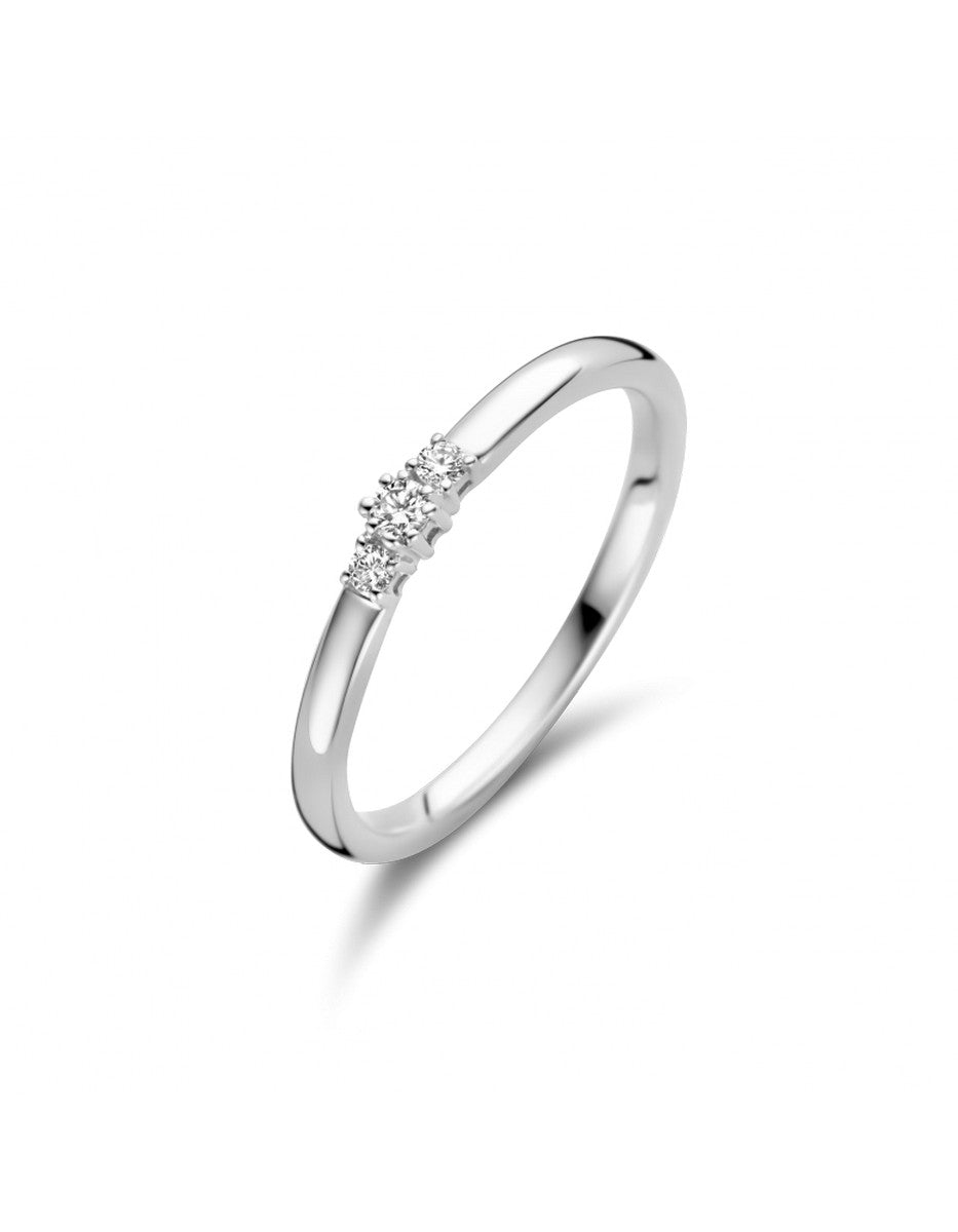Briljant 14K Witgoud Sydney Diamant Ring 0.08 ct