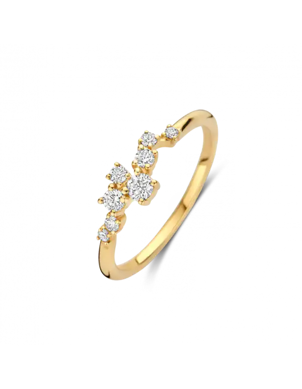 Briljant 14K Bicolor Goud DUBAI Ring 1 x 0.28 ct