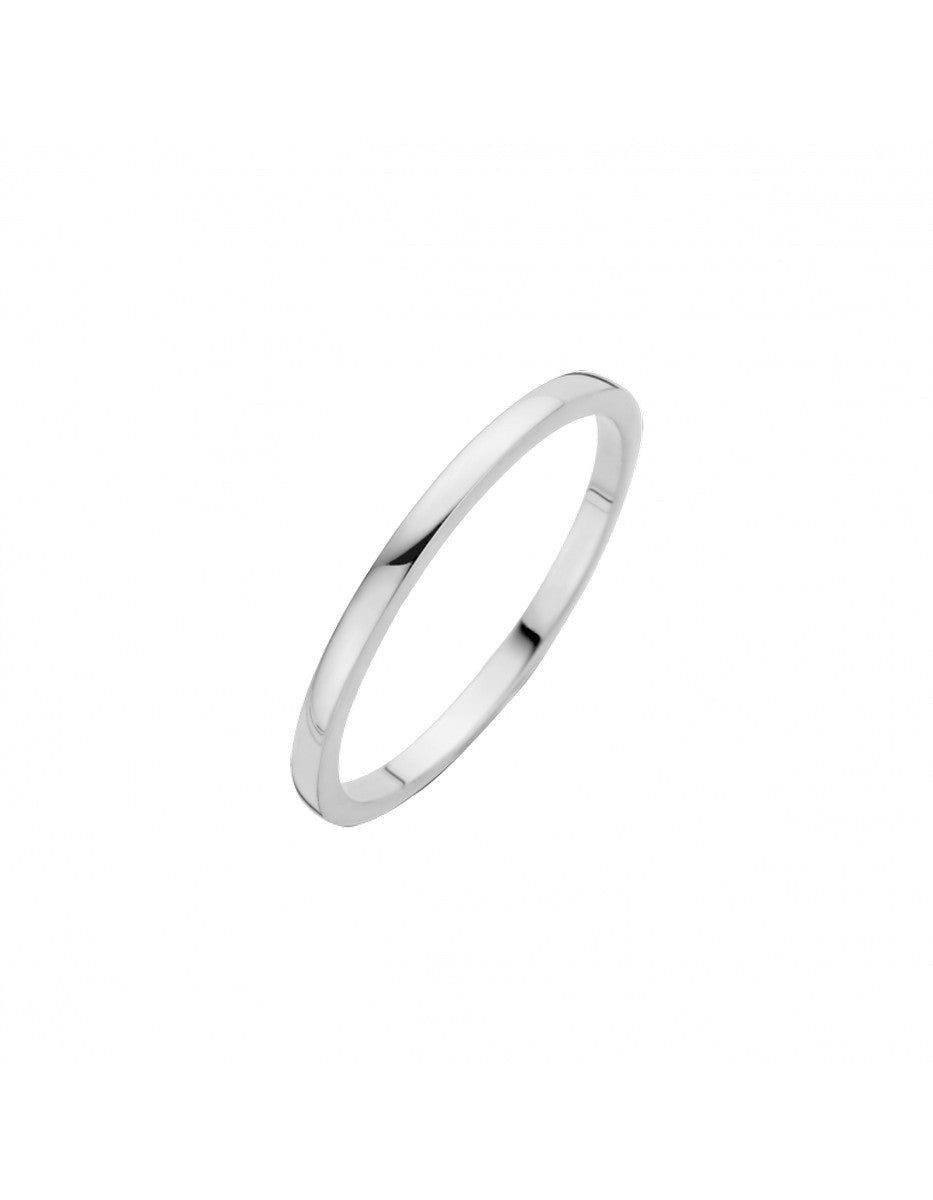 Briljant 14K Witgoud Sider Diamant Ring