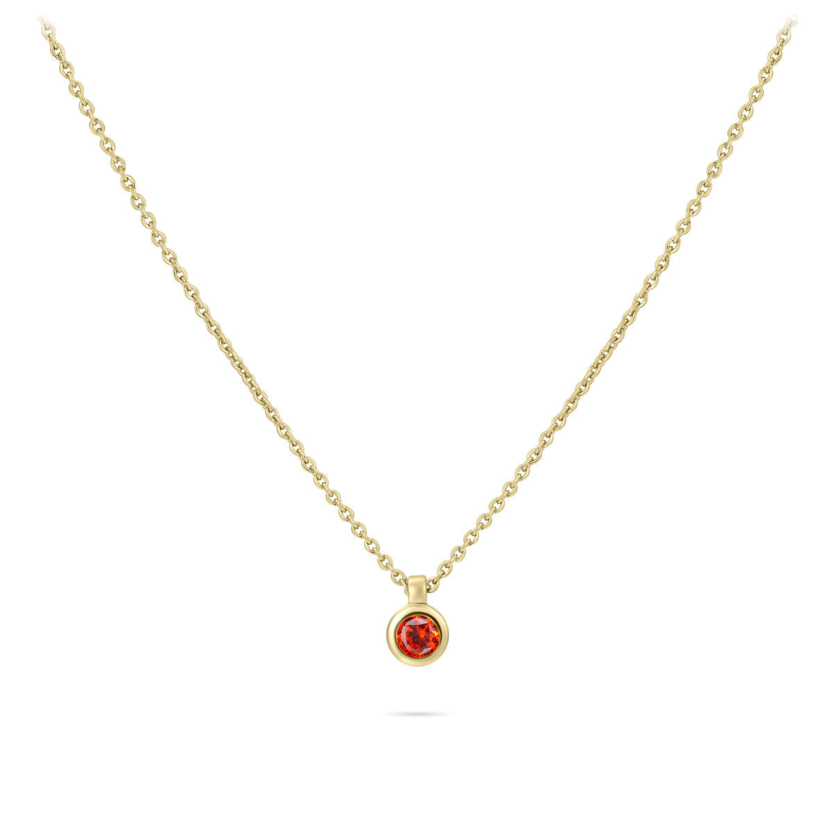 Gisser Oorbellen Zilver Geel Verguld Zirkonia Oranje 42+5 cm – N1036YO