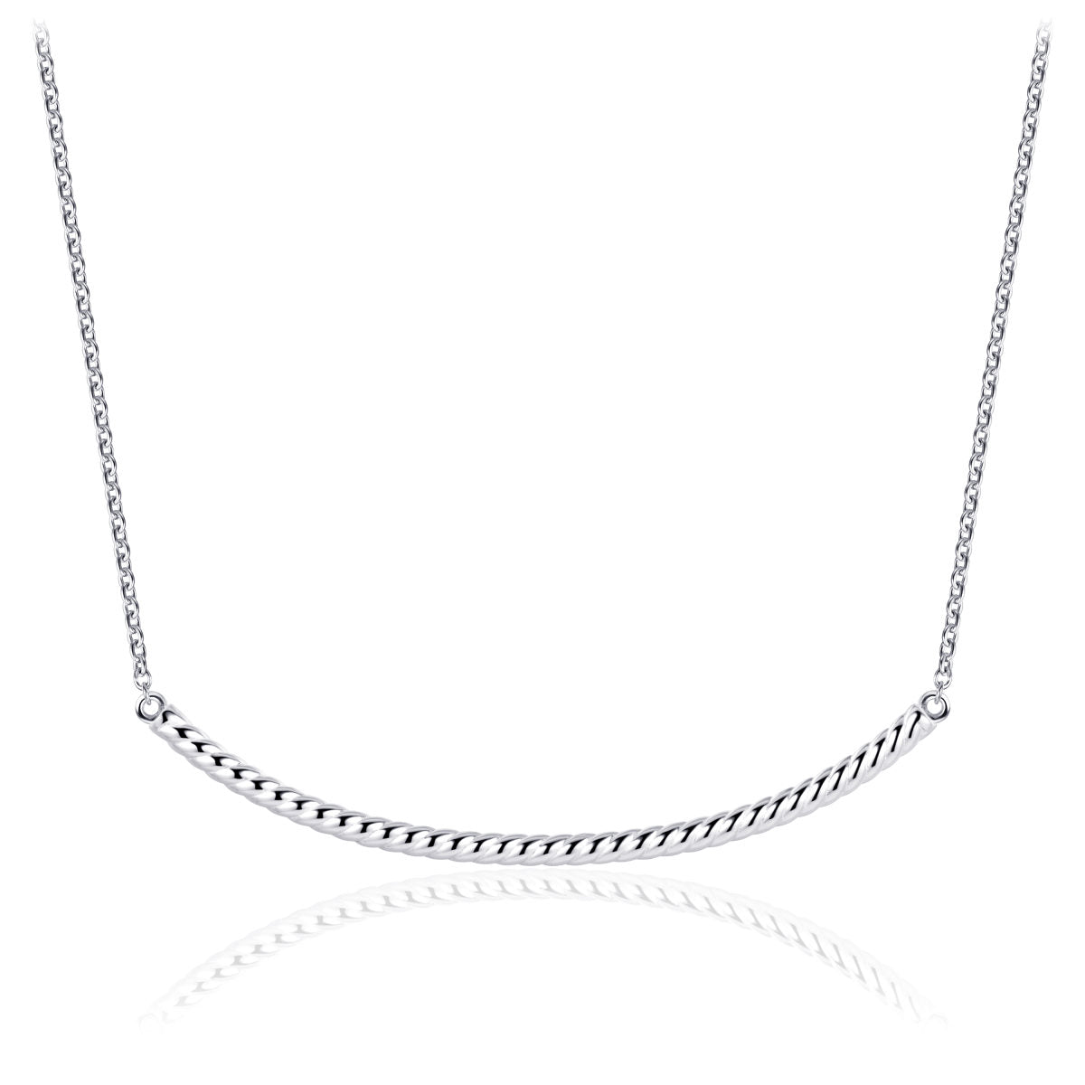 Gisser Ketting Zilver Gerhodineerd 42+5 cm – N1074