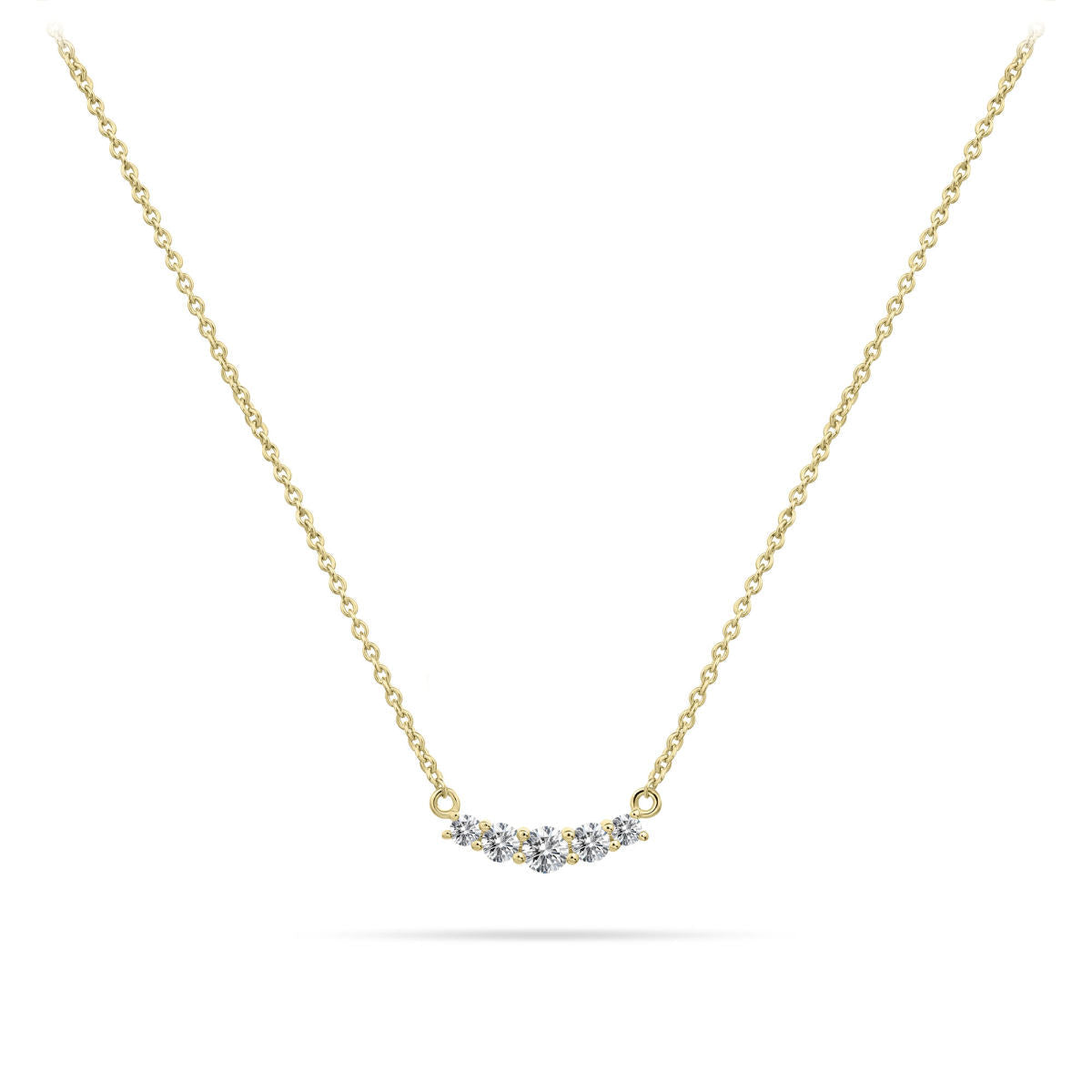 Gisser Ketting Zilver Geel Verguld Zirkonia Wit 42+5 cm – N1087Y