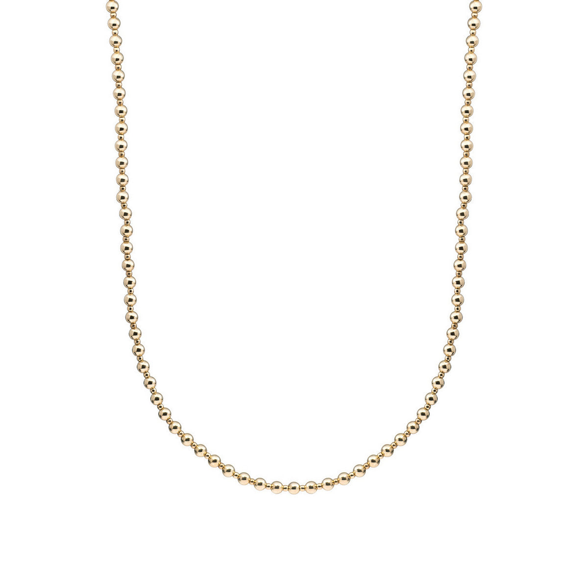 Sparkling Jewels Ketting 2mm + 4mm NLK-G-MIX-042 Goudkleurig