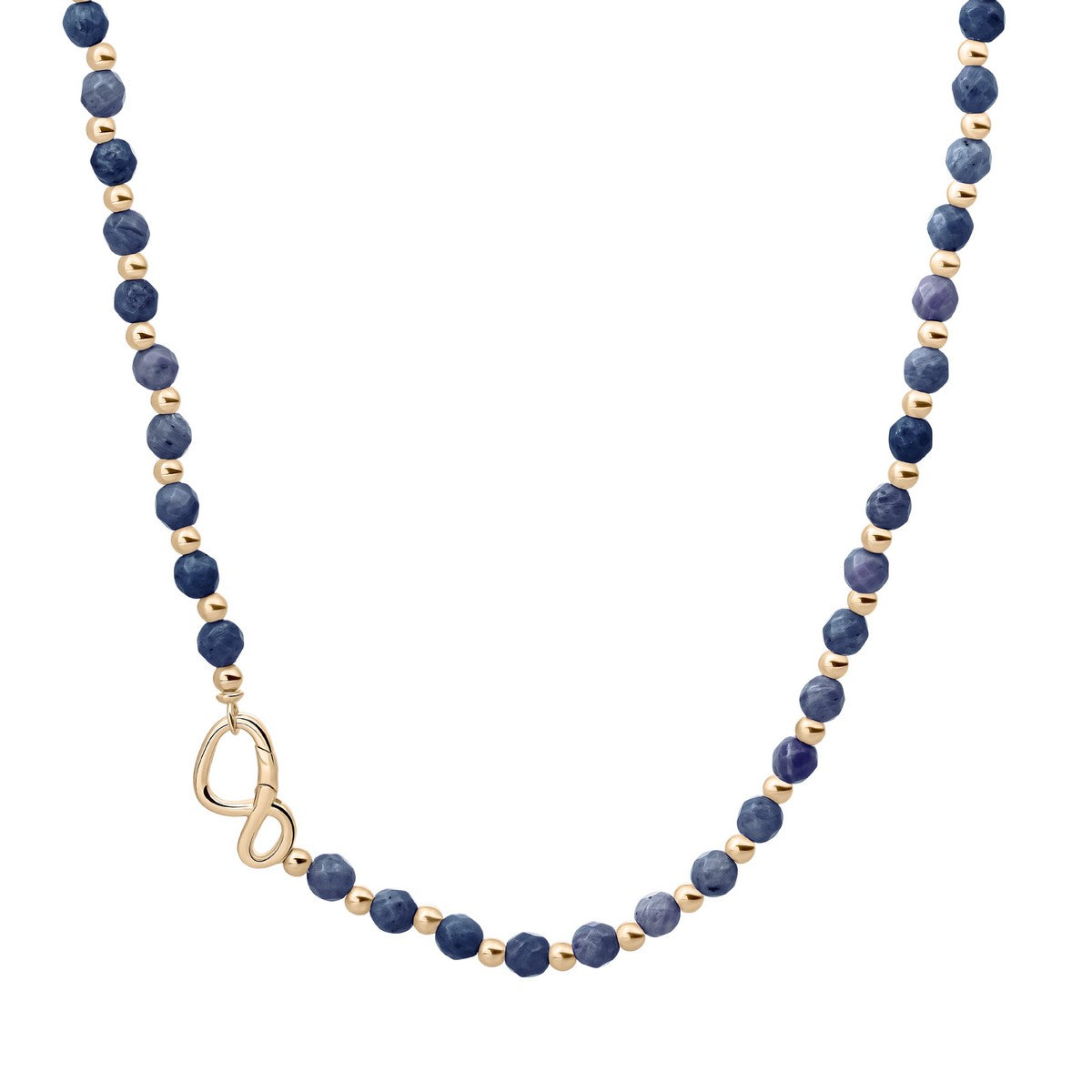 Sparkling Jewels Ketting Sodaliet Mix L NLK03G-G20 Zilverkleurig