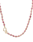 Sparkling Jewels Ketting - Pink Rhodonite NLK03G-G24, exclusief en kwalitatief hoogwaardig. Ontdek nu!