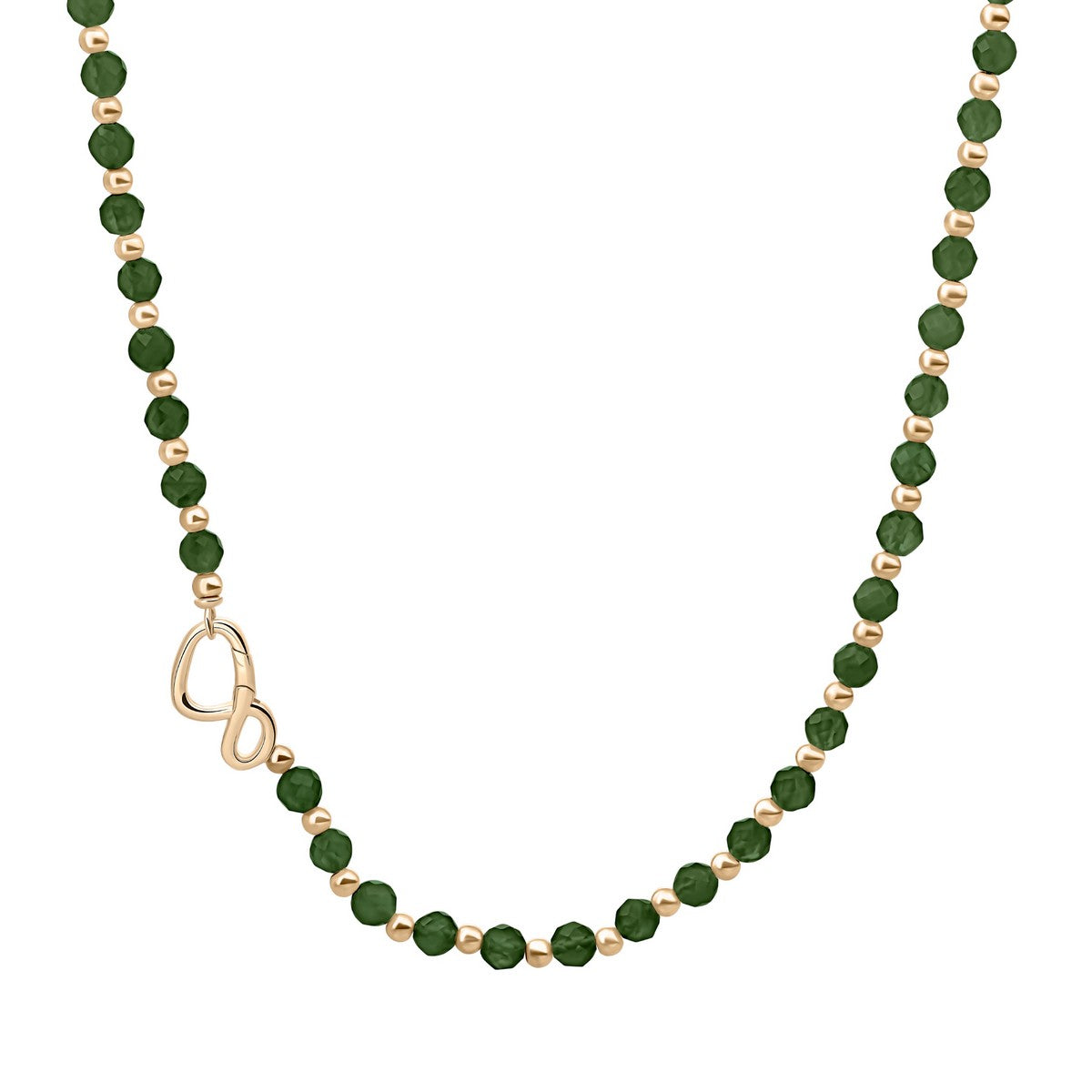 Sparkling Jewels Ketting Amazoniet NLK03G-G53 Zilverkleurig