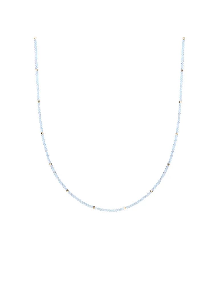 Sparkling Jewels Ketting 2mm Opaliet 42cm +2cm NLK04G-G14 Goudkleurig