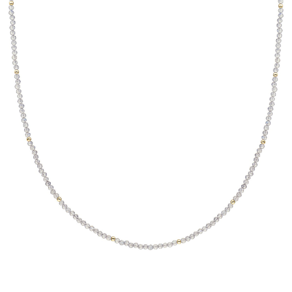 Sparkling Jewels Hanger Labradoriet NLK04G-G18 Zilverkleurig