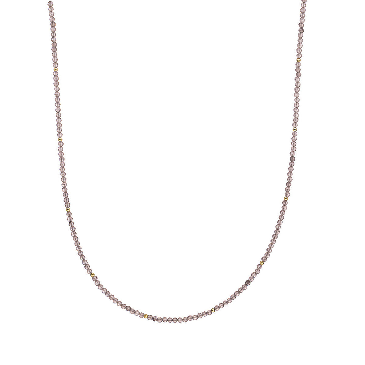 Sparkling Jewels Ketting Rookkwarts NLK04G-G23 Goudkleurig