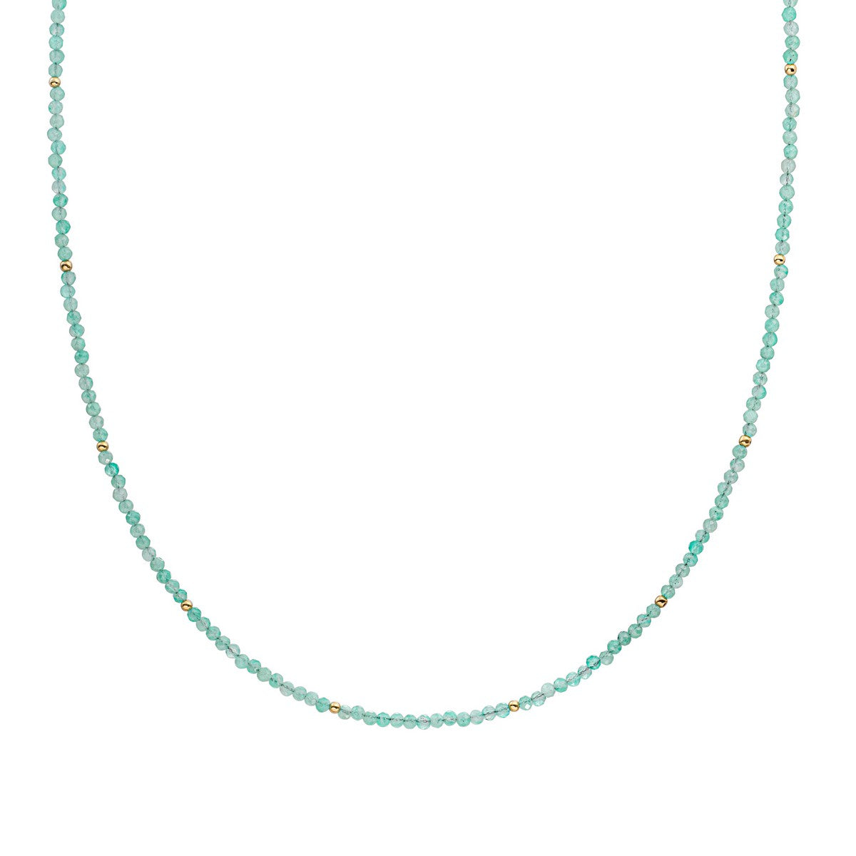 Sparkling Jewels Ketting Amazoniet NLK04G-G57 Goudkleurig