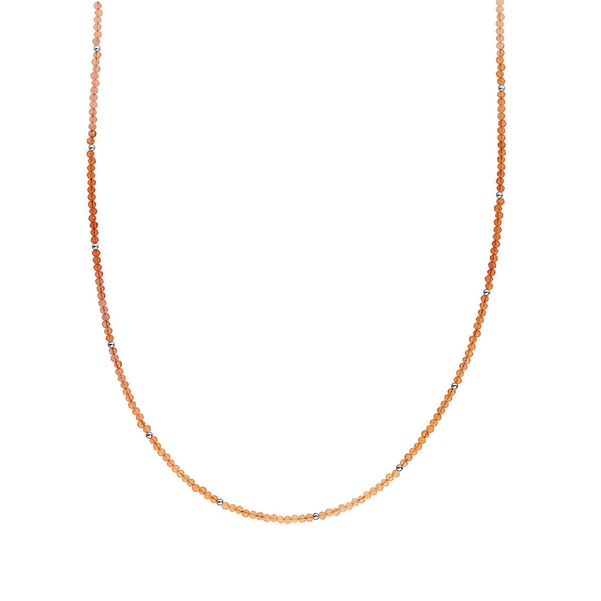 Sparkling Jewels Ketting Aventurijn NLK04S-G28 Zilverkleurig
