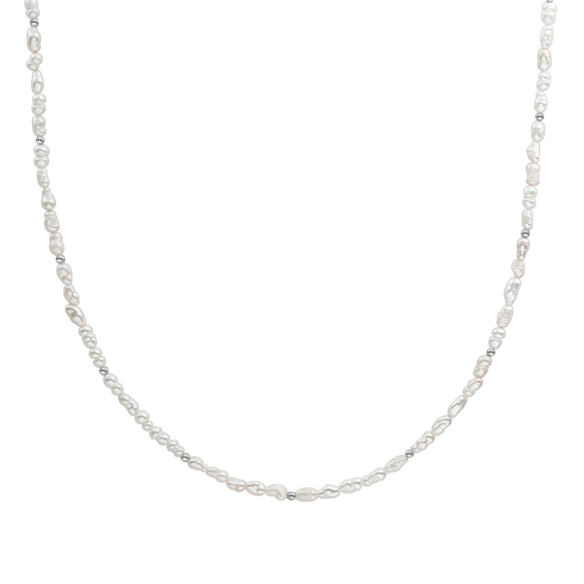 Sparkling Jewels Ketting Parel NLK04S-P01 Zilverkleurig