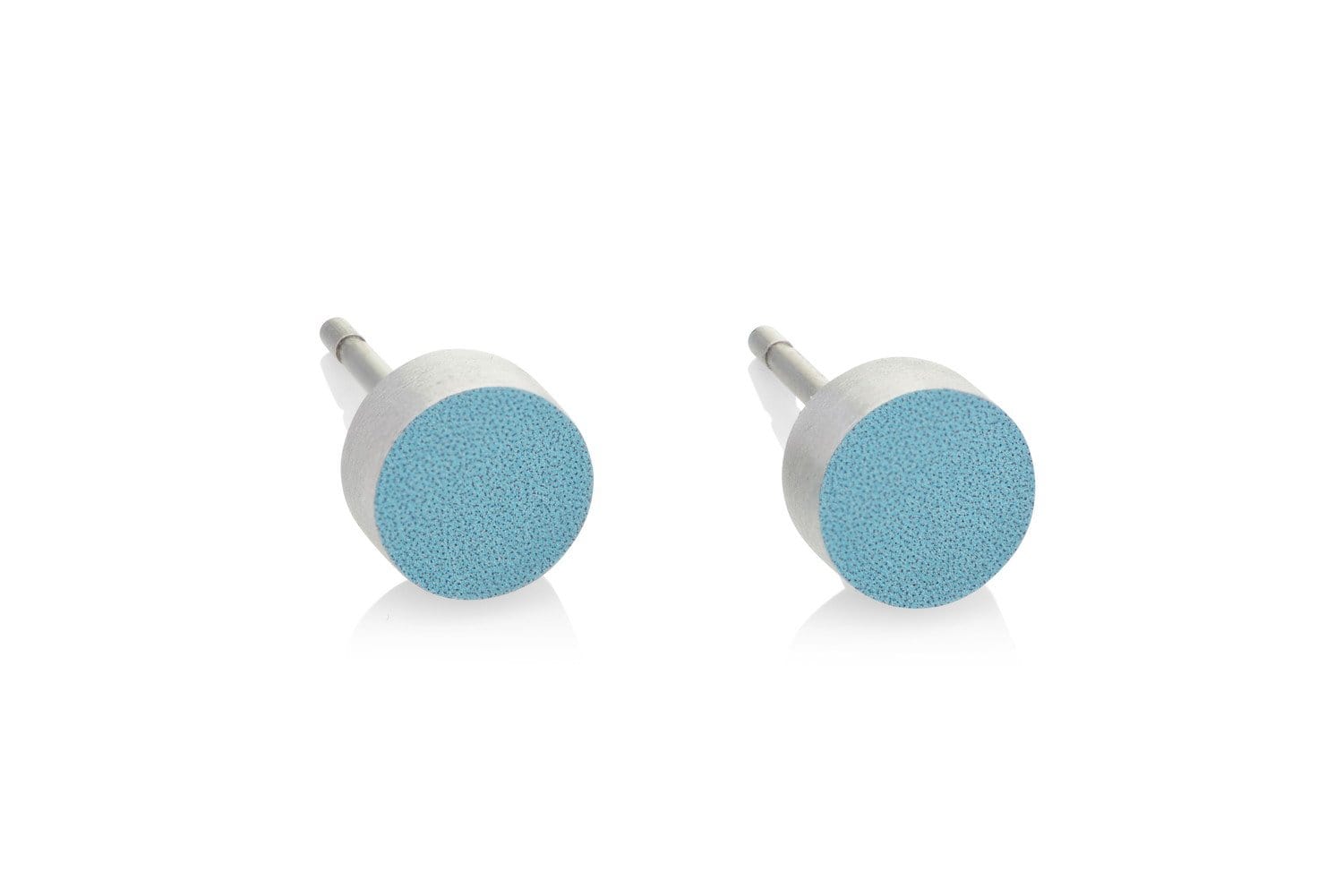 Clic Klein Rond Blauw Oorbel zilver - O36B
