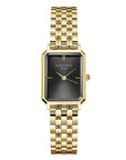Rosefield horloge OBGSG-O61 Octagon XS Black Sunray Steel Gold - PansiteNederland.nl