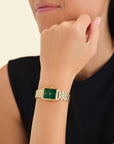 Rosefield horloge OEGSG-O79 Octagon XS Emerald Steel Gold - PansiteNederland.nl