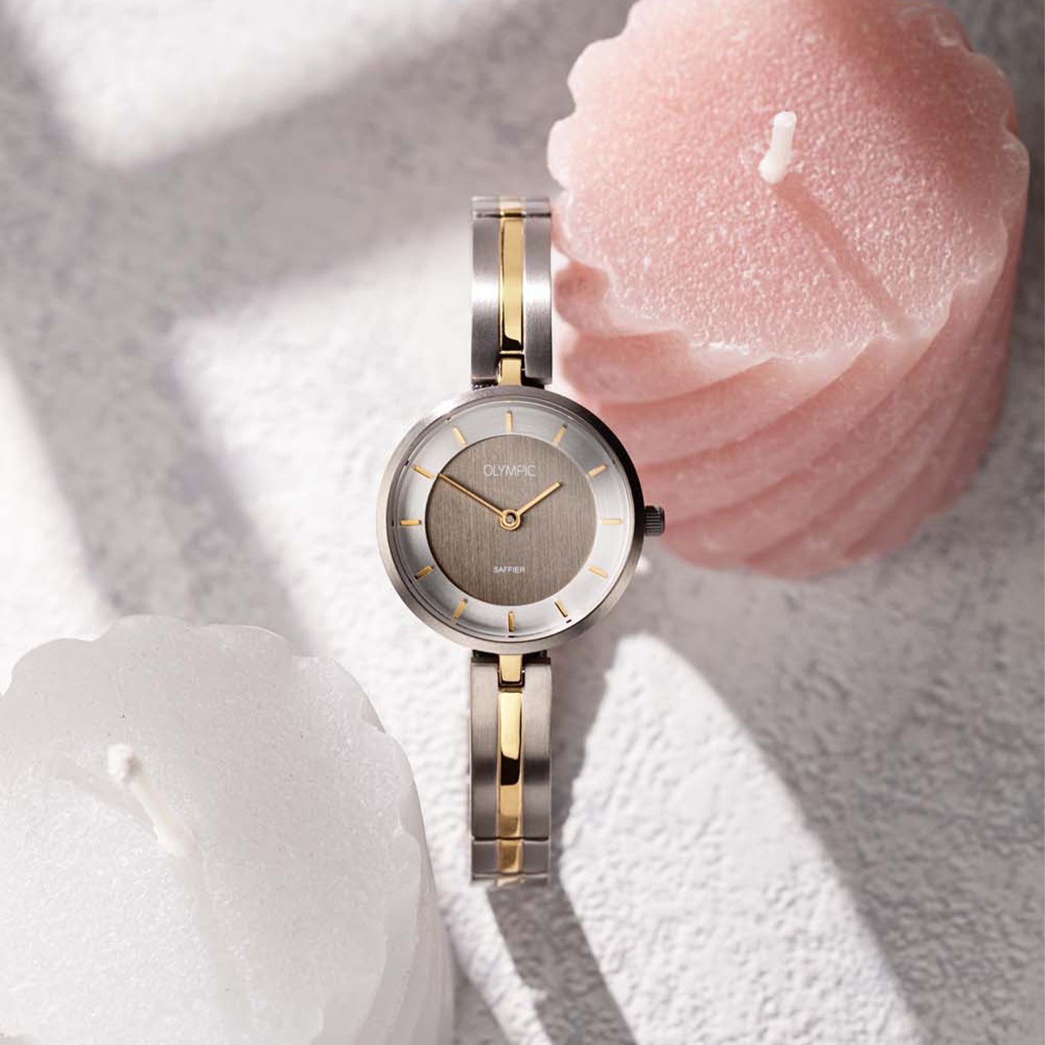 Olympic OL1DTT004B Titanium Horloge Dames Bicolor 26mm