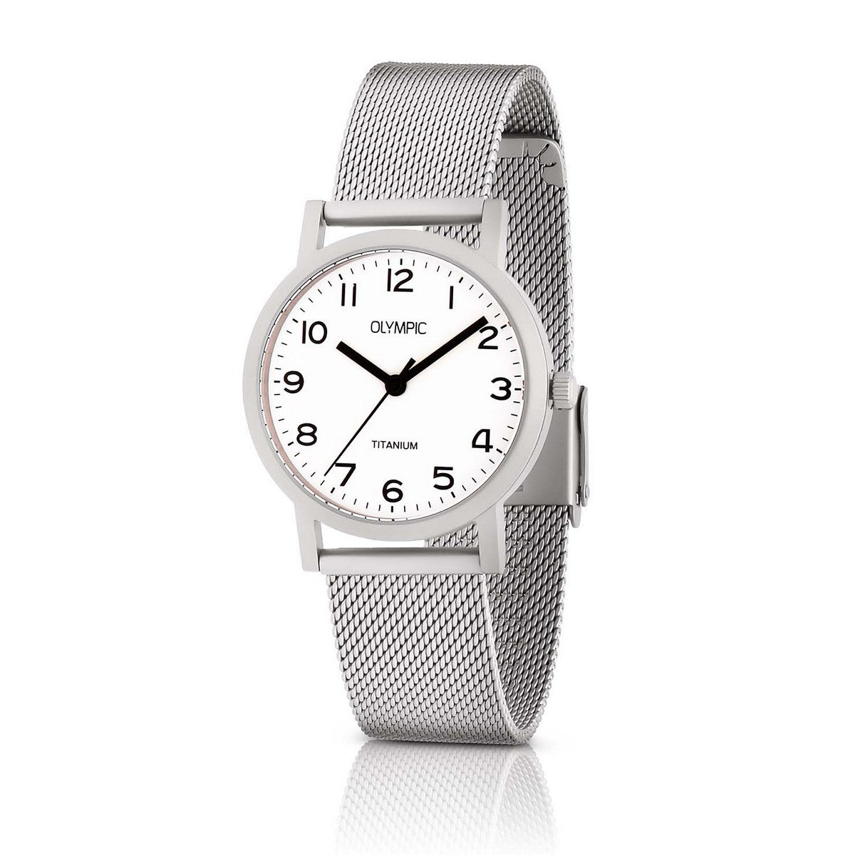 Olympic JOSH Titaan Horloge 30 mm titanium wit - OL26DTT097