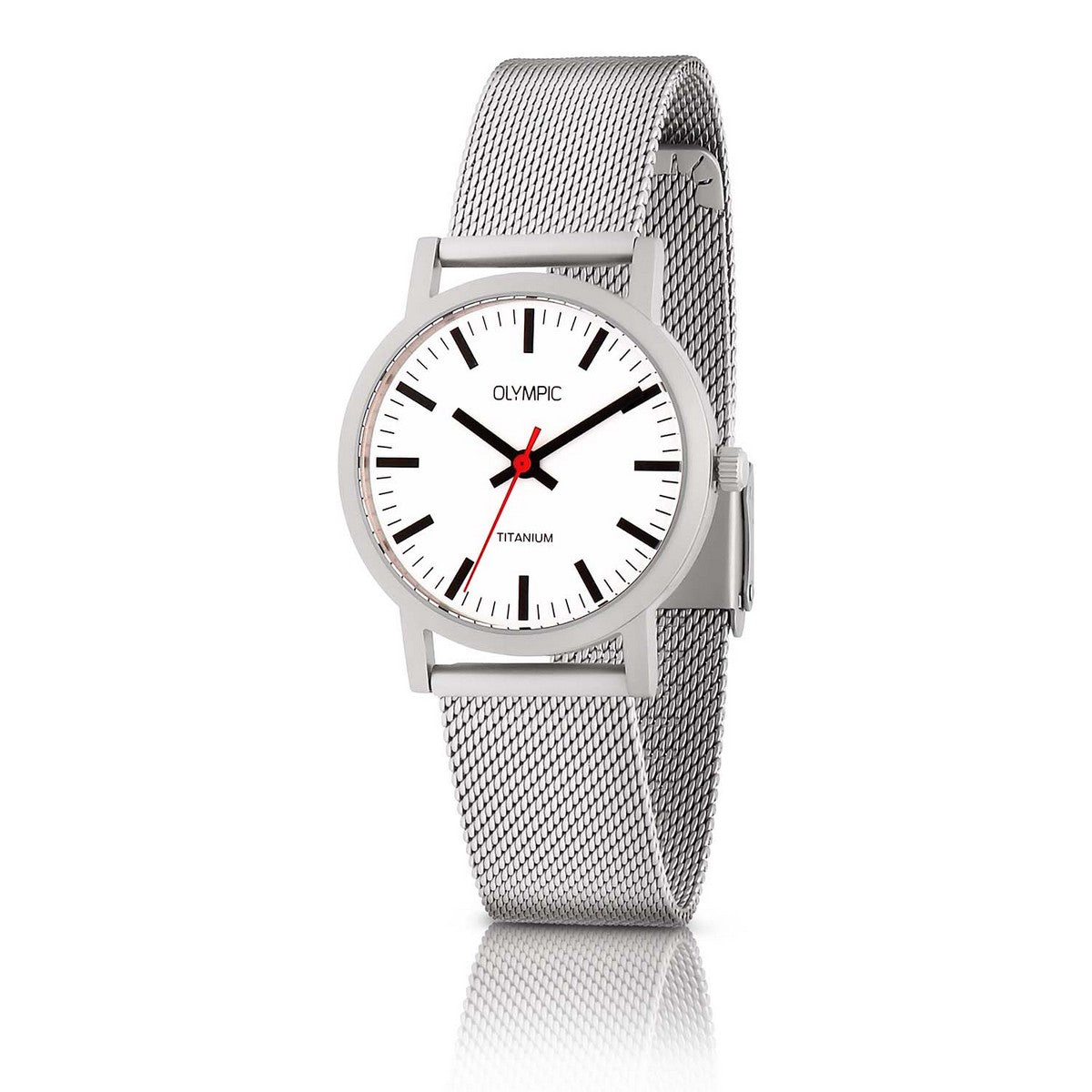 Olympic JOSH Titaan Horloge 30 mm titanium wit - OL26DTT098